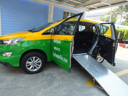 Accessible taxi on display