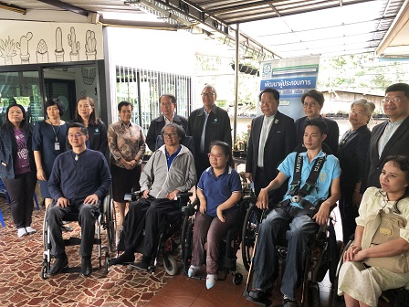 Group photo with APCD team, SME Development Bank representatives and members of Nakhon Pathom Center for Independent Living