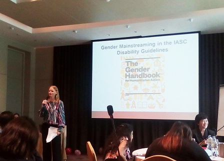 Presentation on 'Gender Mainstreaming in the United Nations Inter-Agency Standing Committee (IASC) Disability Guidelines'