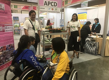 Persons with disabilities troop to the APCD exhibit booths