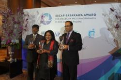 Ceremony on ESCAP-SASAKAWA Award for Disability-Inclusive Business in Asia and the Pacific, Bangkok, Thailand, 3 December 2013