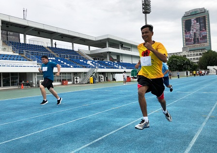 Track and field activities for participants