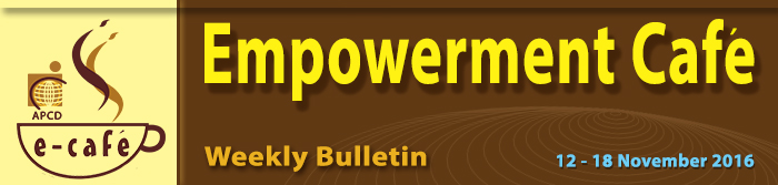 Empowerment Cafe Weekly Bulletin 12-18 November 2016