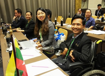 All smiles from Myanmar delegates