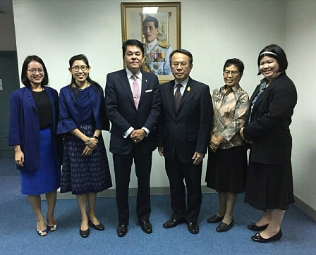 Group photo with H.E. Mr. Thanatip with his staff