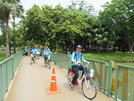 TCTP 2018 participants have a fun time biking in the park