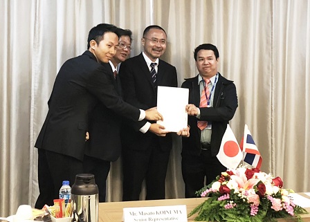 Photo with JICA Senior Representative Mr. Masato Koinuma and APCD Networking and Collaboration Chief Mr. Watcharapol Chuengcharoen