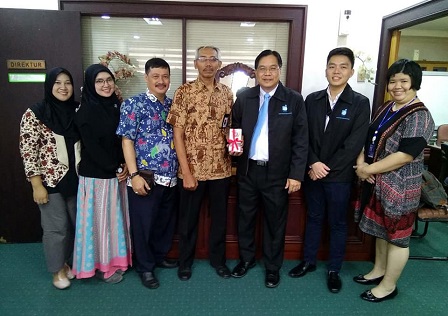 Group photo with(from left) Ms. Irma (Staff, Sub Directorate of Social Rehabilitation for Persons with Mental Disabilities, MoSA), Ms. Santi Utami Dewi (Analyst, Monitoring and Evaluation on the Disability Program, MoSA), Mr. Firmansyah Arifin (Chief, Sub Directorate of Social Rehabilitation for Persons with Intellectual Disabilities, MoSA), Mr. Anang Risnanto (Chief, Sub Directorate of Social Rehabilitation for Persons with Mental Disabilities, MoSA), Mr. Pongwattana Charoenmayu (Project Manager, ASEAN Autism Mapping, APCD), Mr. Tran Van Ninh (Logistics Officer, AAM, APCD), Ms. Supaanong Panyasirimongkol (Autism Expert, AAM, APCD)