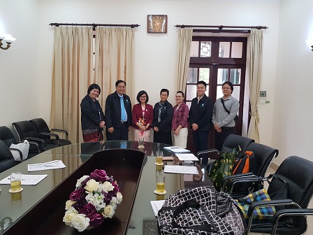 Group photo with MOLISA's Department of International Cooperation Deputy Director General Ms. Ha Thi Minh Duc and Ms. Nguyen Ngoc Anh