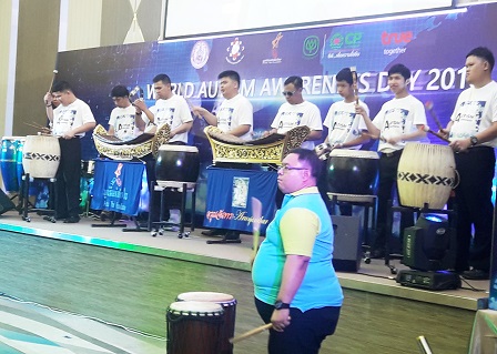 Performance by Arun-Chandra Band, the first band composed of persons with autism in Thailand