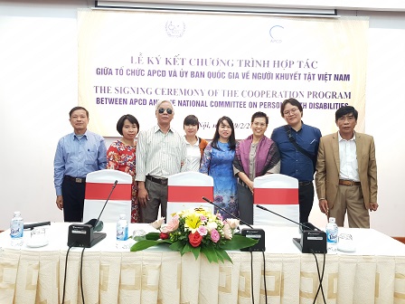 Group photo with officers and members of the National Committee on Persons with Disabilities (NCD) of Vietnam