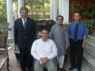 Receiving Wheelchairs in Collaboration with the Royal Thai Embassy in Islamabad