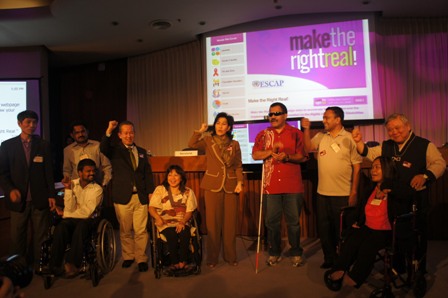 Launching the "Make the Right Real" Website which has developed in close collaboration with ESCAP and APCD