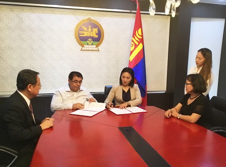 Signing of memorandum of understanding (MOU) between the Ministry of Labour and Social Protection of Mongolia and CBR AP Network