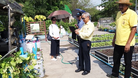 APCD staff taking a tour on urban agriculture model project