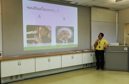 APCD's Community Development Department Networking and Collaboration Chief Mr. Watcharapol Chuengcharoen gives a presentation about the empowerment of persons with disabilities