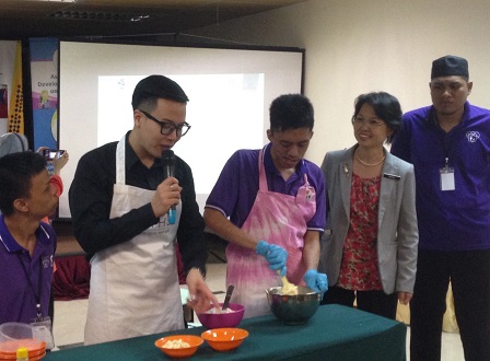 Participants learn how to make cookies with local ingredients such as Sarawak pepper