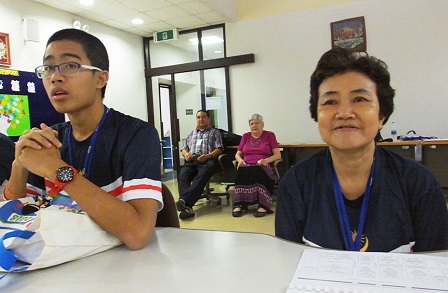 Participant with autism with parent from Malaysia