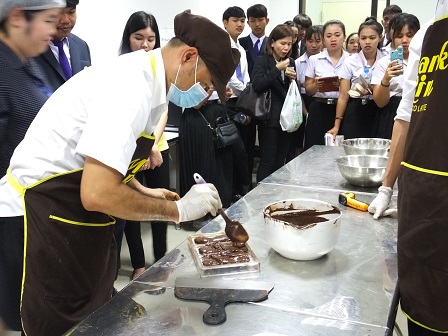 Chocolate-making demonstration by 60+ Plus Chocolatier staff