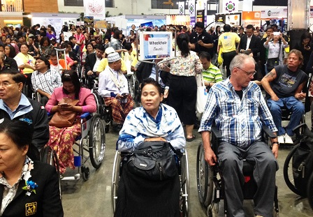 Wheelchair users and disability advocates come in full force