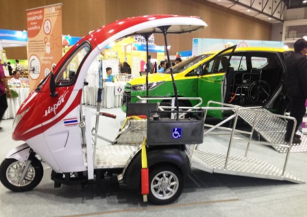 Accessible tuktuk for persons with disabilities