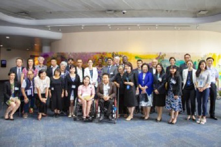Group photo of participants, who discussed the main obstacles in preventing persons with disabilities from being empowered via technologies and how to overcome these barriers