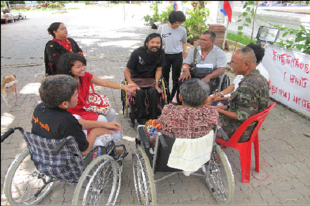 Practice on Facilitation skills with PWDs and People in the community at Prasart temple, Nonthaburi Province 