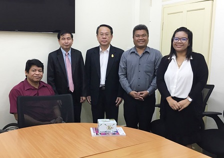 Photo with Mr. Sa Siriphong (Deputy Director General, Department of SMEs Promotion) and Mr. Sengphachanh Simankhala (Director, Policy Research Division) of the Ministry of Industry and Commerce