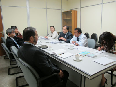 Purpose of the mission is explained by Mr. Onoda, JICA Chief advisor 