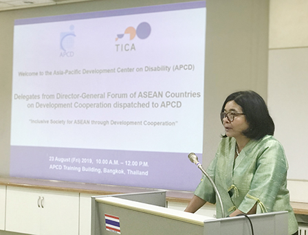 Ms. Pattarat Hongtong, Director-General of TICA delivering an introductory remarks 
