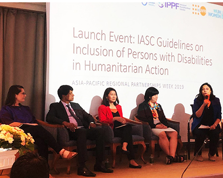APCD joined Launch Event on ‘IASC Guidelines on Inclusion of Persons with Disabilities in Humanitarian Action’, 28 November 2019, Bangkok, Thailand