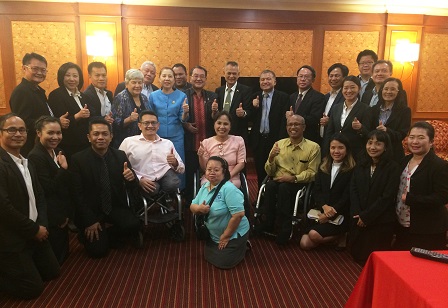Farewell and Welcome Dinner for APCD Outgoing and Incoming Executive Director by the Department of the Empowerment of Persons with Disabilities (DEP), Bangkok, Thailand, 6 December 2017