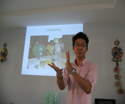Mr. Min Swe Htet (leader, UNITY Group in Myanmar) Made a Presentation
