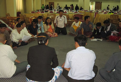 Group discussion in the conference.