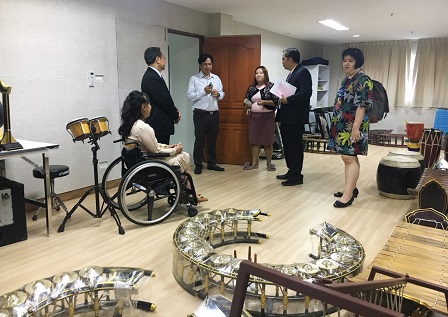 Showcase of musical instruments used by AU Thai members