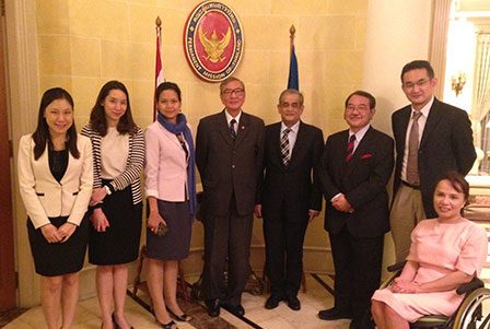 Meeting with H.E. Ambassador Chombhala Chareonying (Permanent Representative of the Kingdom of Thailand to ASEAN) and other staff