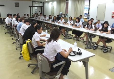 Architecture students participating in the visit