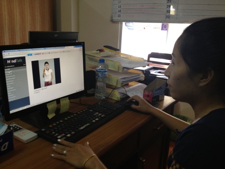 HandTalk website recently introduced in Lao PDR