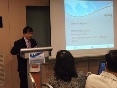Opening Speech by Senator Monthian Buntan, APCD Executive Board Member  