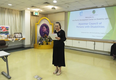 Welcome remarks by the APCD Administrative Manager