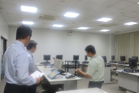 Visitors being shown APCD Training Building facilities