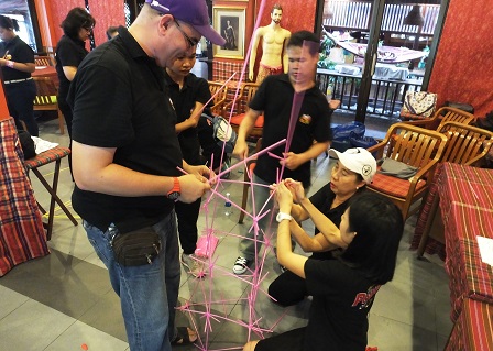 APCD teams take part in a teambuilding activity
