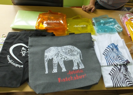 Products created by persons with autism at the Ratchaburi Special Education Center