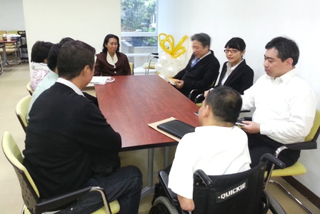 Review meeting among the captioning team