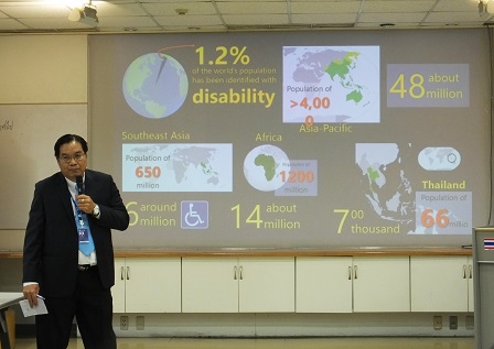 Mr. Pongwattana Charoenmayu (Project Manager, ASEAN Autism Mapping, APCD) giving the welcome remarks