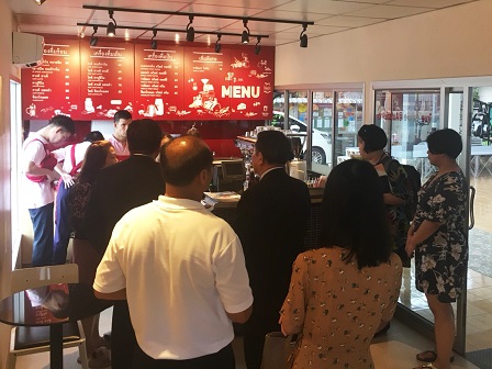 Visit to True Coffee branch run by persons with autism at AU Thai premises
