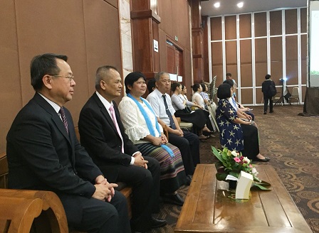 Speakers and honored guests during the meeting