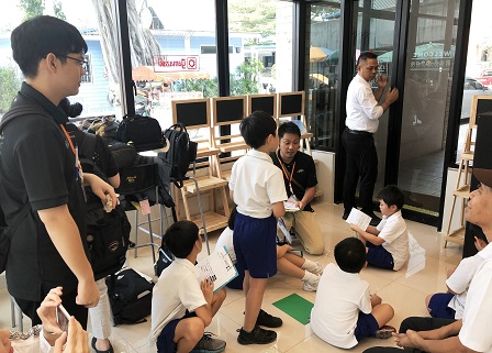 TJAS students engage in some activities at the 60+ Plus Bakery & Chocolate Cafe