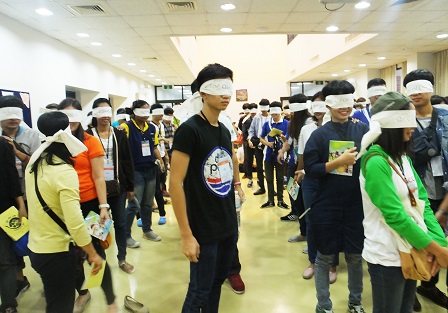 Demonstration on the realities faced by persons who are blind