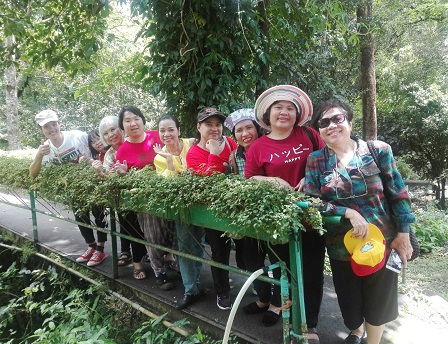 Happy moment in a natural, green environment